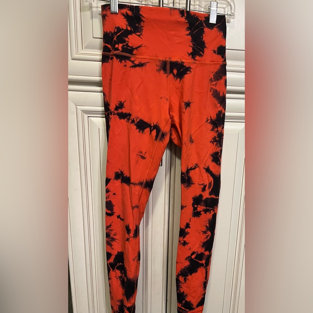 Lululemon Wunder Train High Rise Leggings Size 6 Tie Dye